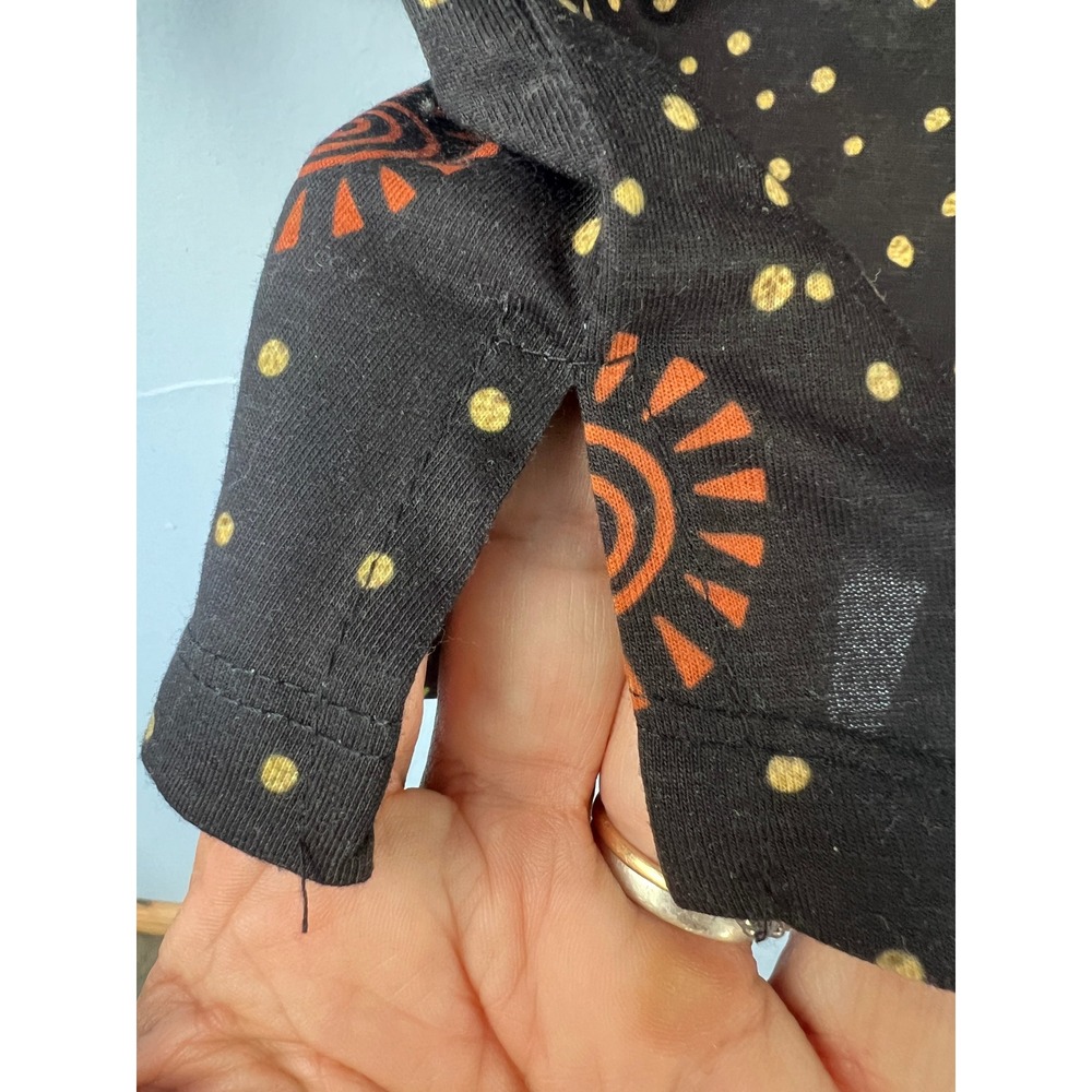 Laurel Burch Black Tunic Top SZ XXL Whimsical Mythical Colorful Butterflies Dogs - Picture 8 of 8